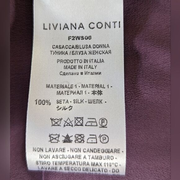 Liviana Conti Silk Top 8 Capsule Minimalist Quiet Luxury Preppy Academia Italy - Picture 10 of 11